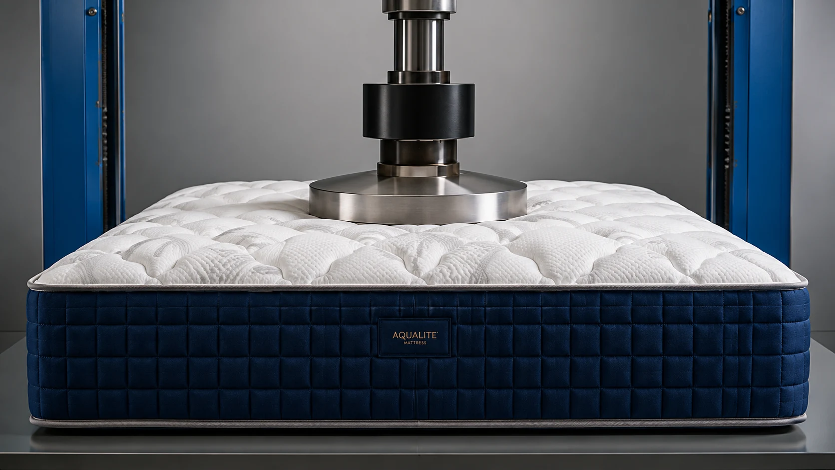 Mattress undergoing a compression durability test