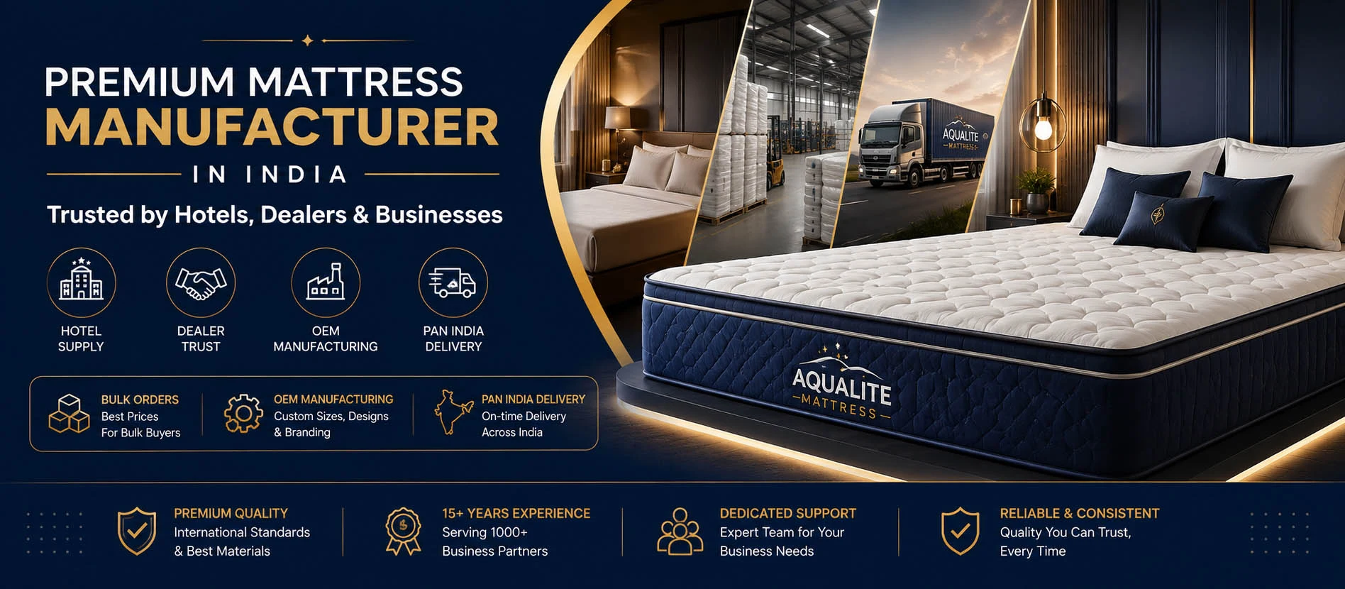 Bulk mattress supply for hotels, hostels and healthcare across India